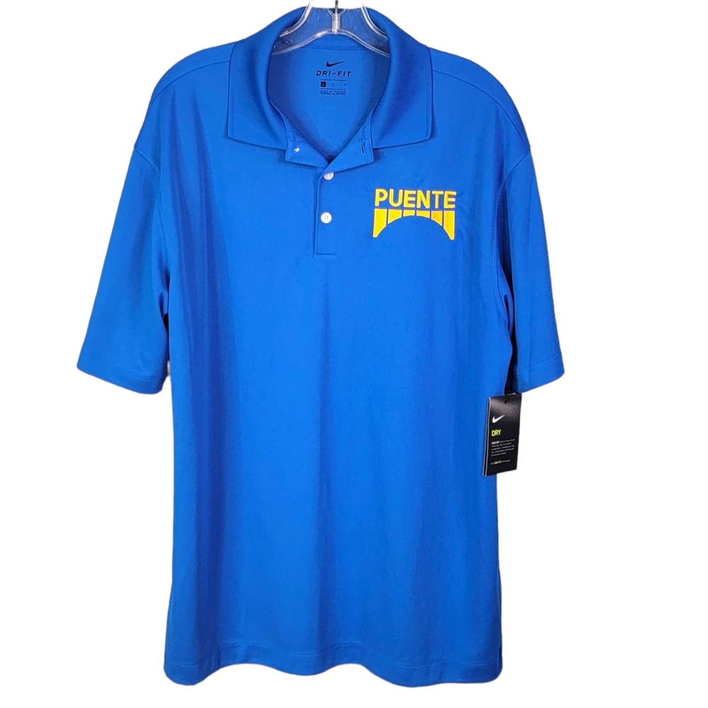 Nike Dri-Fit Dry Puente Bridge Outdoor Activewear Golf Casual Polo Shirt Men's L